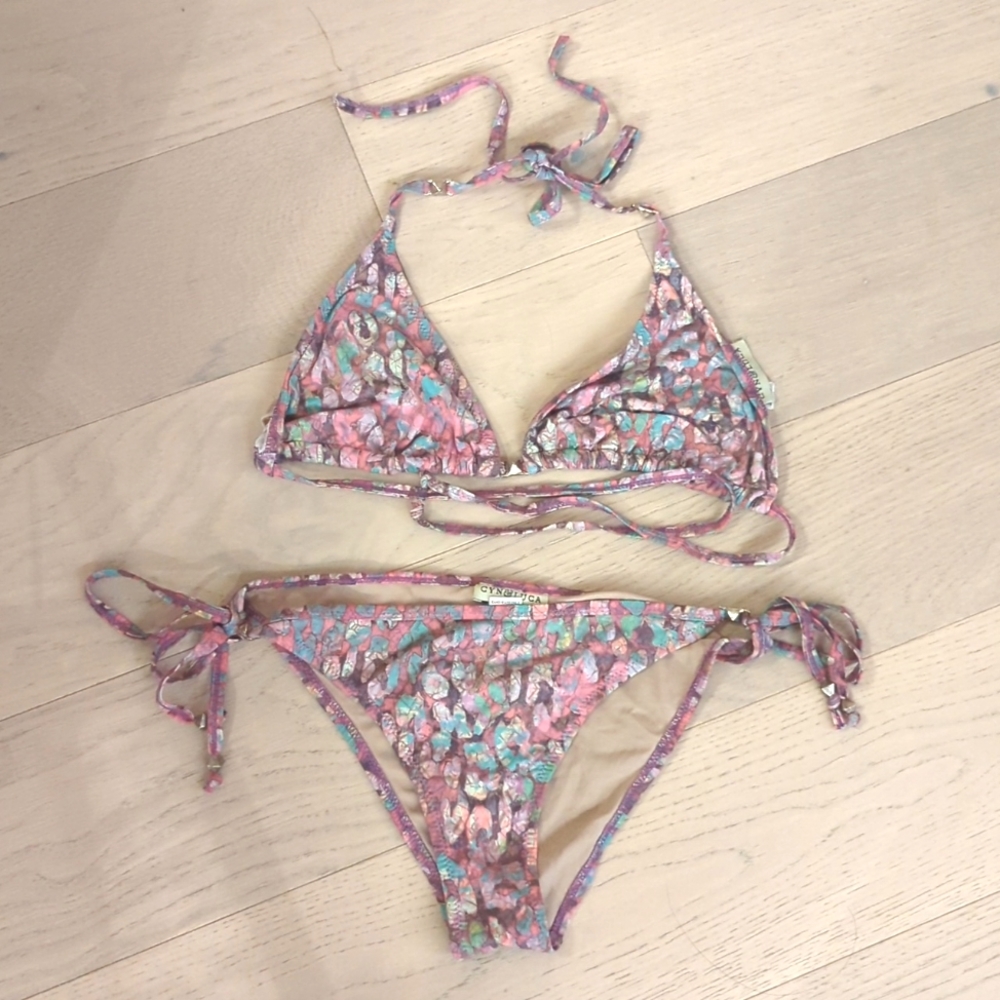 Cyn & Luca Multi-Coloured Silver Stud Embellished Size M